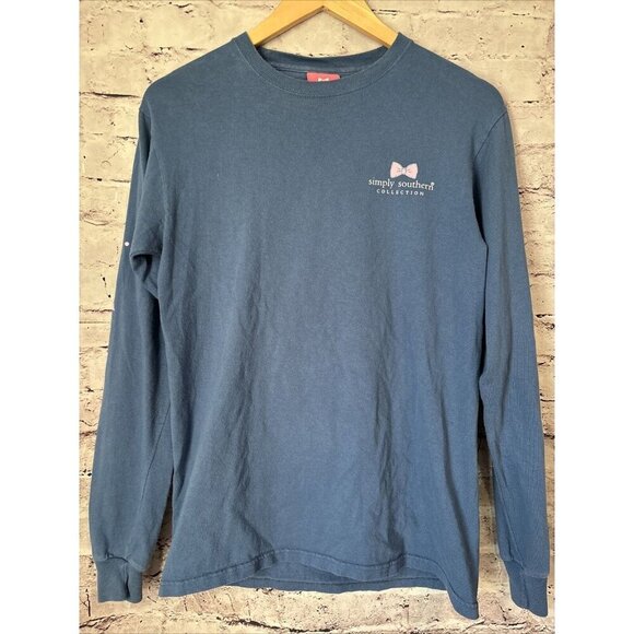 Simply Southern Long Sleeve T-Shirt Best Memories Outdoors Dog Womens S - Picture 2 of 3